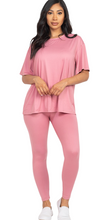 Load image into Gallery viewer, Sage Oversized Tee & Legging Set
